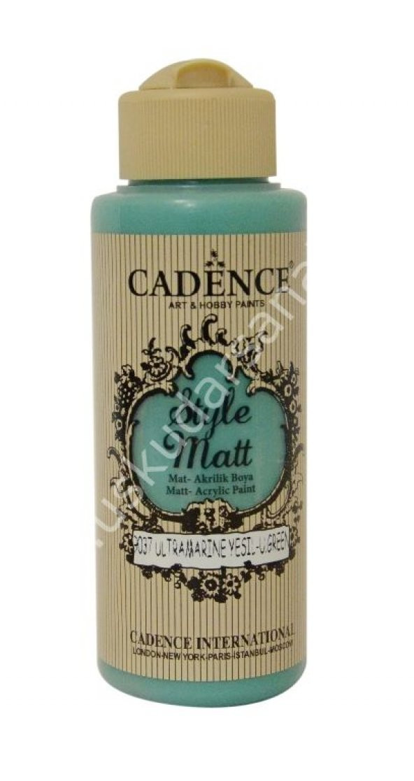 Cadence Style Matt Akrilik Boya 120ml 9037 Ultramarin yeşil Ultramarine green ürün görseli 1