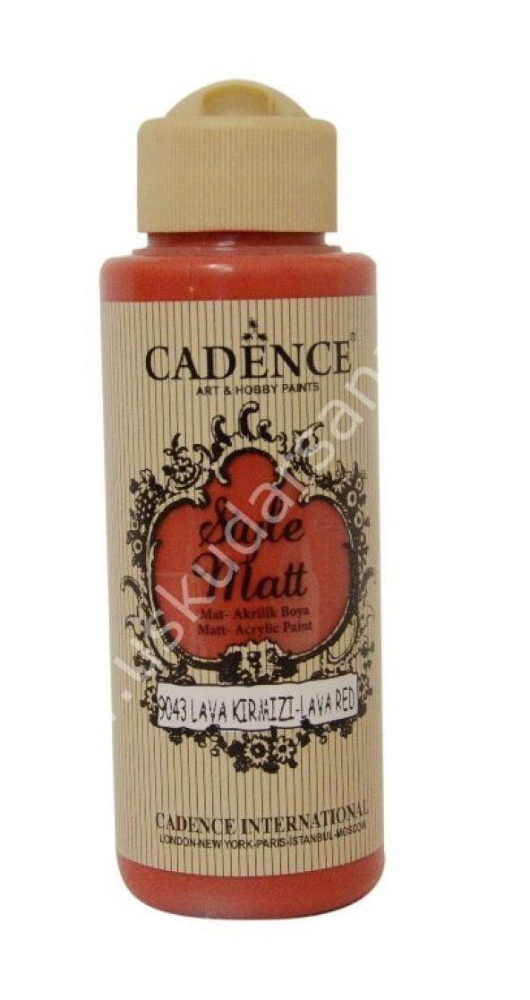Cadence Style Matt Akrilik Boya 120ml 9043 Lava kırmızı Lava red ürün görseli 1