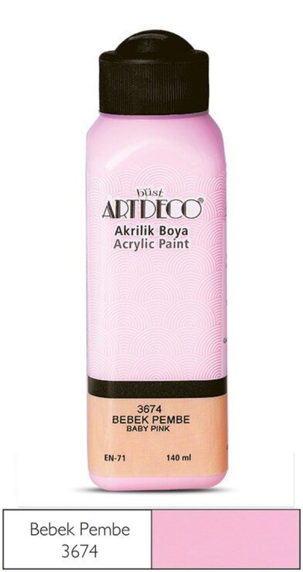 Artdeco Yeni Formül Akrilik Boya 140 ml 3674 Bebek Pembe ürün görseli 1