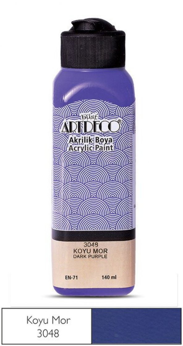 Artdeco Yeni Formül Akrilik Boya 140 ml 3048 Koyu Mor ürün görseli 1