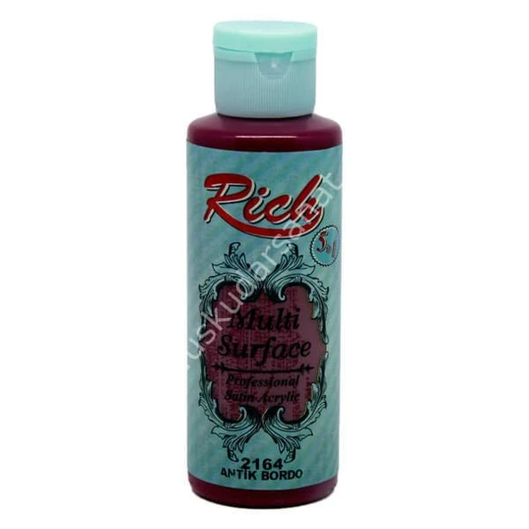 Rich Multi Surface Her Yüzey İçin Akrilik Boya 130 cc. 2164 ANTİK BORDO ürün görseli 1