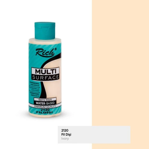 Rich Multi Surface Her Yüzey İçin Akrilik Boya 120 cc. 2120 FİLDİŞİ ürün görseli 1