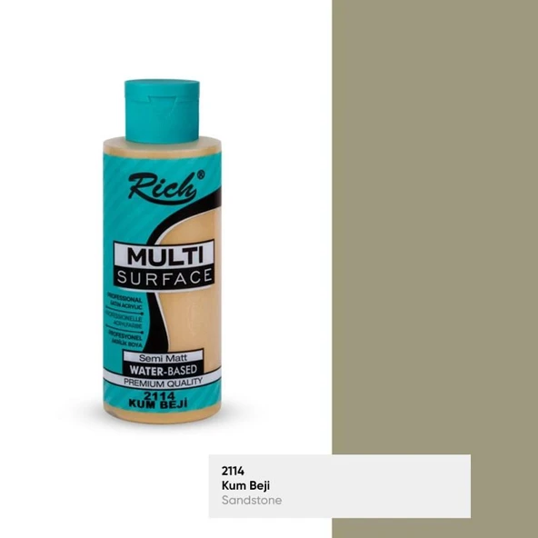 Rich Multi Surface Her Yüzey İçin Akrilik Boya 120 cc. 2114 KUM BEJİ ürün görseli 1