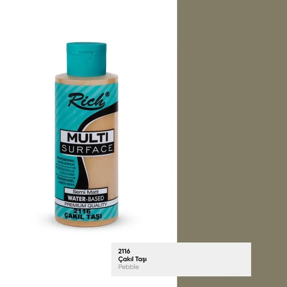 Rich Multi Surface Her Yüzey İçin Akrilik Boya 120 cc. 2116 ÇAKIL TAŞI ürün görseli 1