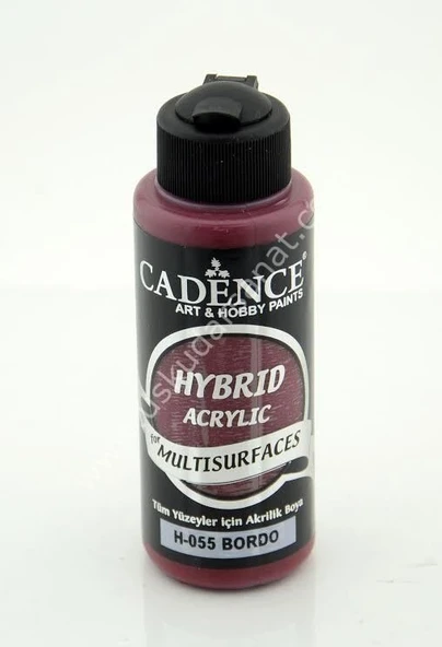 Cadence Hybrid Multisurfaces Akrilik Boya 120ml  H-055 BORDO ürün görseli 1