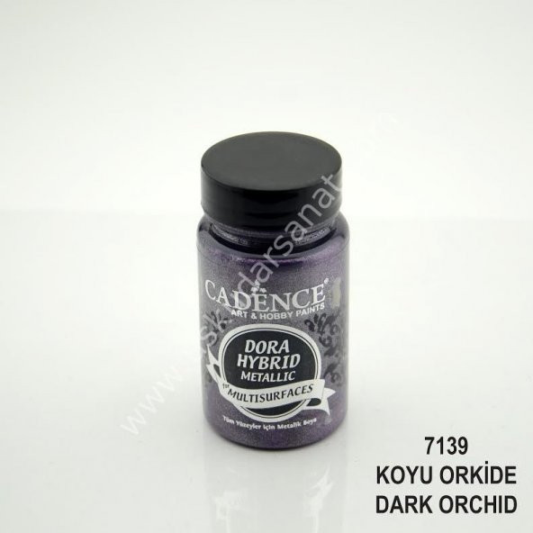 Cadence Dora Hybrit Multisurface Metalik Boya 90ml 7139 Koyu Orkide ürün görseli 1