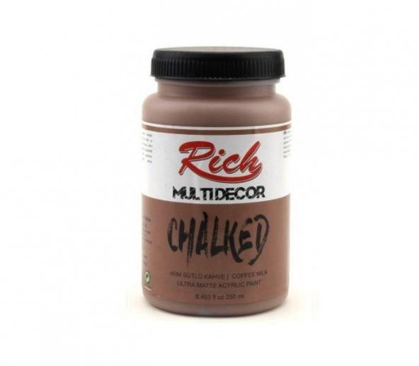 Rich Multi Decor Chalked Akrilik Boya 250ml. 4584 SÜTLÜ KAHVE ürün görseli 1