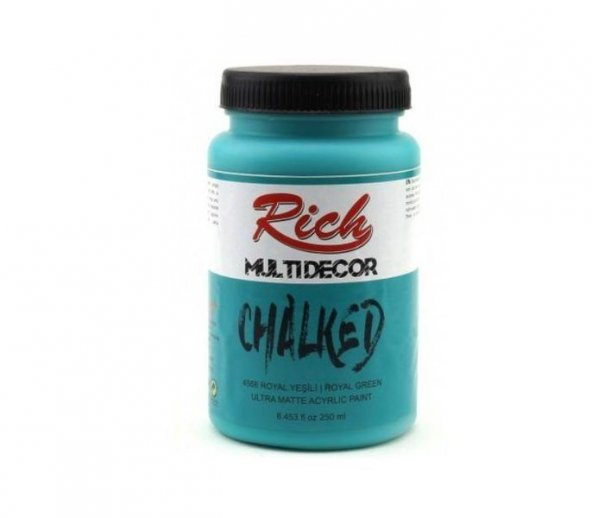 Rich Multi Decor Chalked Akrilik Boya 250ml. 4566 ROYAL YEŞİL ürün görseli 1