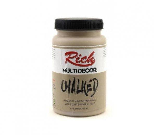 Rich Multi Decor Chalked Akrilik Boya 250ml. 4512 KESEKAĞIDI ürün görseli 1