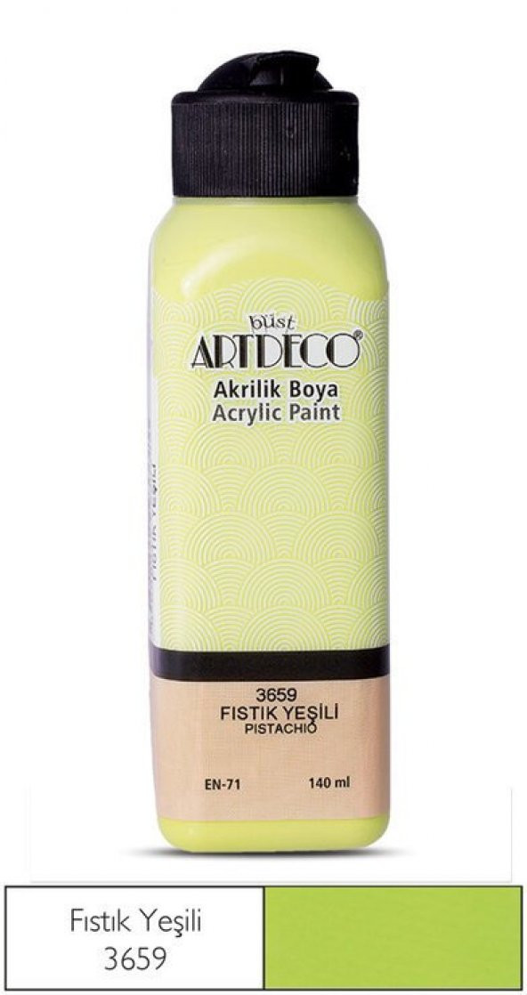 Artdeco Yeni Formül Akrilik Boya 140 ml 3659 Fıstık Yeşili ürün görseli 1