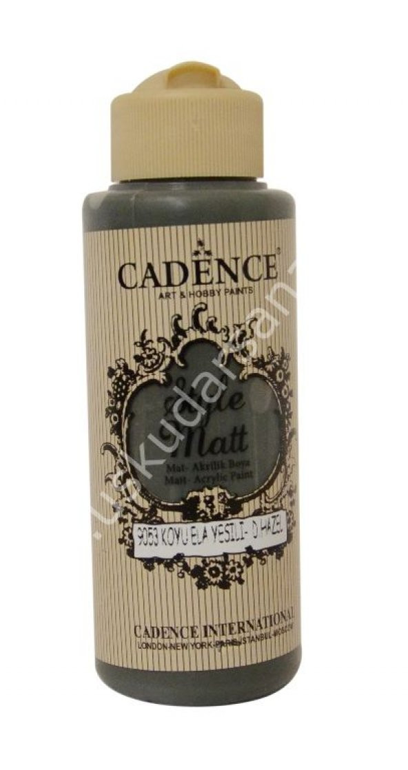 Cadence Style Matt Akrilik Boya 120ml 9053 Koyu ela yeşil Dark hazel green ürün görseli 1