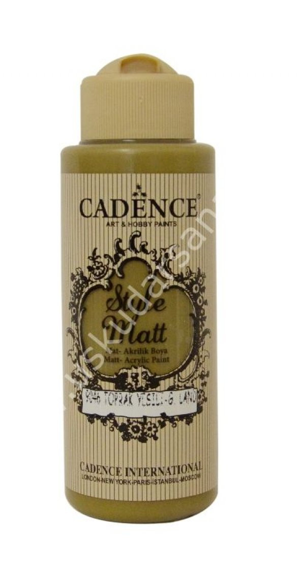 Cadence Style Matt Akrilik Boya 120ml 9046 Toprak yeşili Green land ürün görseli 1