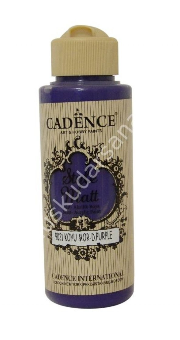 Cadence Style Matt Akrilik Boya 120ml 9021 Koyu mor Dark purple ürün görseli 1