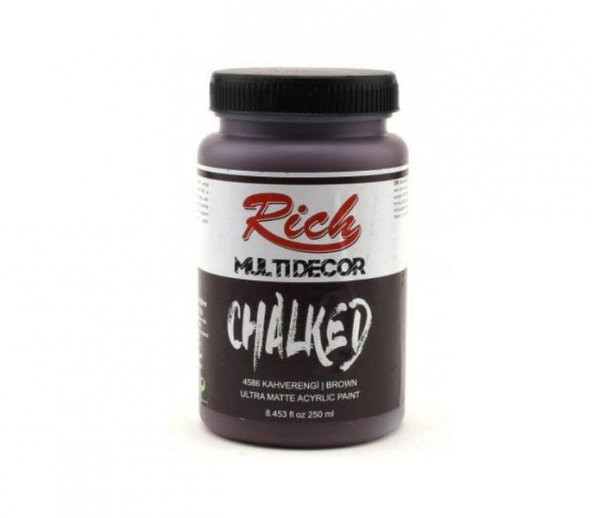 Rich Multi Decor Chalked Akrilik Boya 250ml. 4586 KAHVERENGİ ürün görseli 1