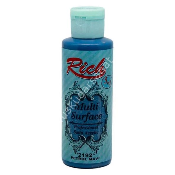 Rich Multi Surface Her Yüzey İçin Akrilik Boya 130 cc. 2192 PETROL MAVİ ürün görseli 1