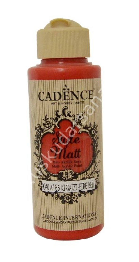 Cadence Style Matt Akrilik Boya 120ml 9040 Ateş kırmızı Fire red ürün görseli 1