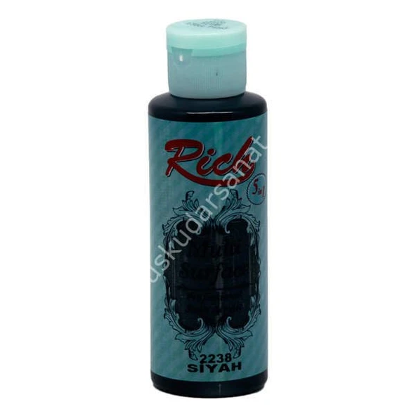 Rich Multi Surface Her Yüzey İçin Akrilik Boya 130 cc. 2238 SİYAH ürün görseli 1