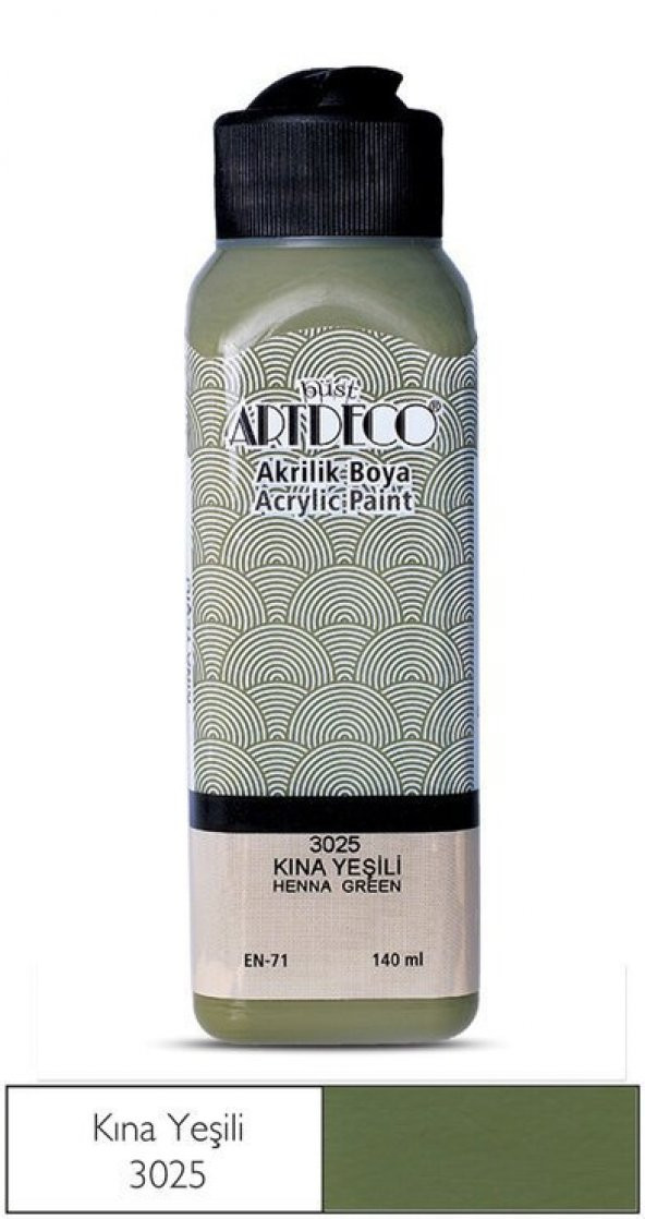 Artdeco Yeni Formül Akrilik Boya 140 ml 3025 Kına Yeşili ürün görseli 1