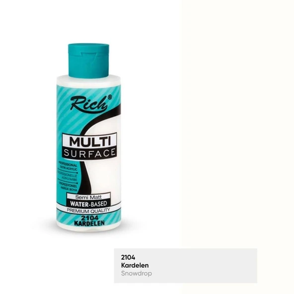 Rich Multi Surface Her Yüzey İçin Akrilik Boya 120 cc. 2104 KARDELEN ürün görseli 1