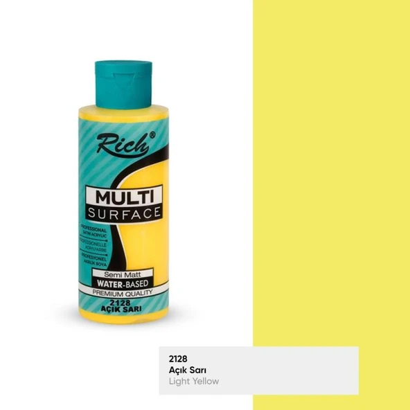 Rich Multi Surface Her Yüzey İçin Akrilik Boya 120 cc. 2128 AÇIK SARI ürün görseli 1