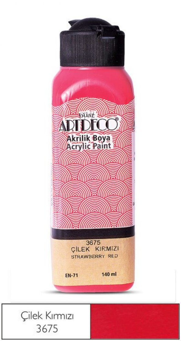 Artdeco Yeni Formül Akrilik Boya 140 ml 3675 Çilek Kırmızı ürün görseli 1