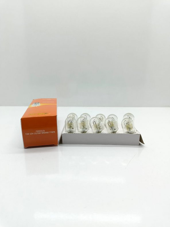 CMSOLAR 12v T20 21/5w Çift Duy Standart Ampul 10lu Paket ürün görseli 1