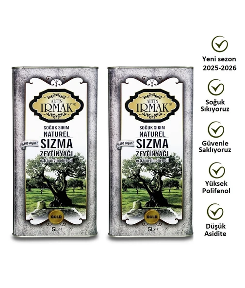 altın ırmak  GOLD PREMİUM GURME soğuk sıkım natürel sızma zeytinyağı 10 litre ürün görseli 1