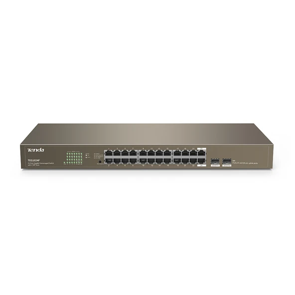 TENDA TEG1024F 24PORT 2SFP 10/100/1000 GIGABIT SWITCH ürün görseli 1