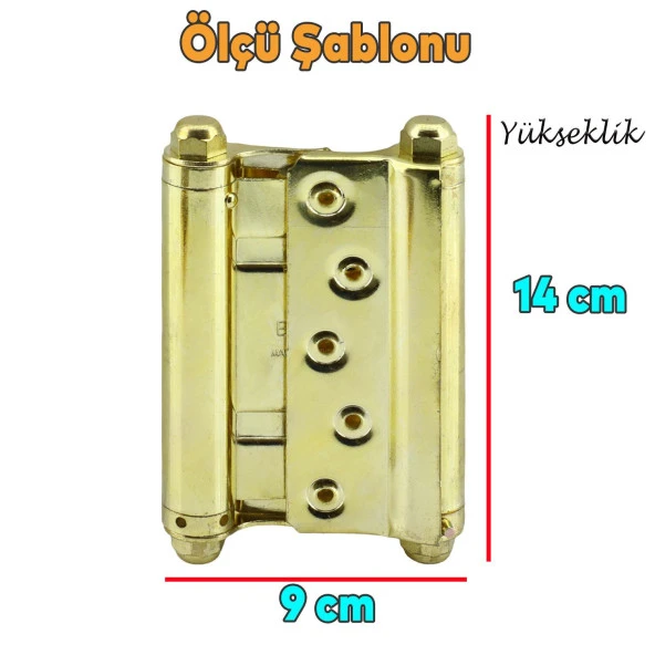 Yaylı Menteşe No 33 lük Sarı Bar ve Kapı Menteşesi Kovboy Menteşe No:33 (1 Çift) ürün görseli 1