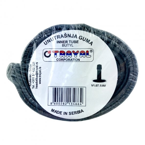 Trayal 29x1.50-2.125 AV-40 Kalın Sibop Bisiklet İç Lastiği LSI-129 ürün görseli 1