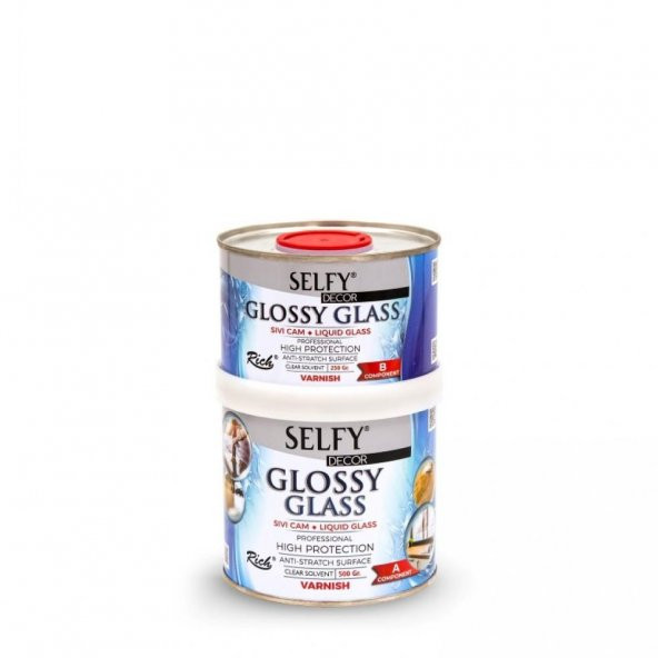 Rich Glossy Glass Sıvı Cam Vernik 500+250ml ürün görseli 1