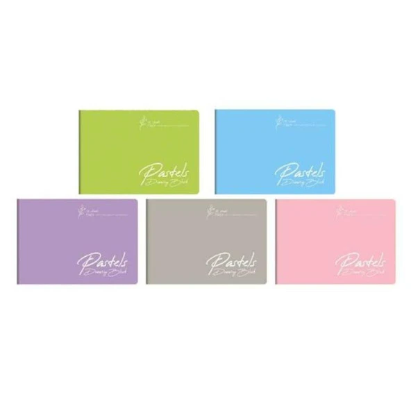 Gıpta 25 x 35 Pastels Tel Dikişli PP Kapak Resim Defteri 32 Yp. ürün görseli 1