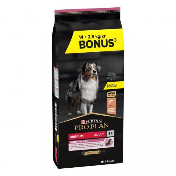 Pro Plan Adult Senstive Somonlu Pirinçli Yetişkin Köpek Maması 14 + 2,5 KG ürün görseli 1
