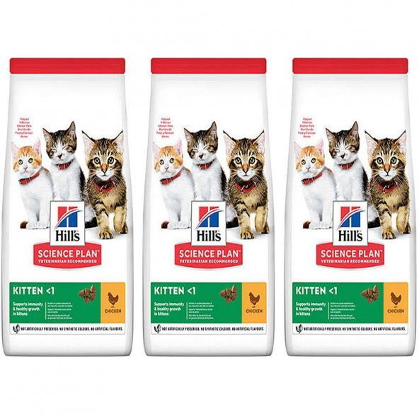 Hill'S Kitten Tavuklu Yavru Kedi Maması 3 Kg 3 Adet ürün görseli 1