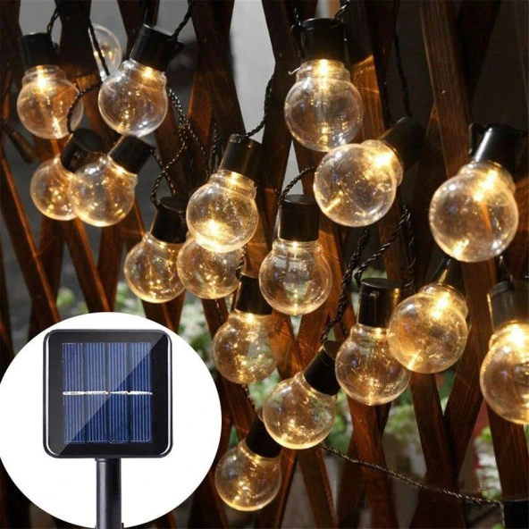 Solar 10Led Ampül 8 Mod 3.5Mt Güneş Enerjili Dış Bahçe Aydınlatma Dekorasyon Günışığı ürün görseli 1