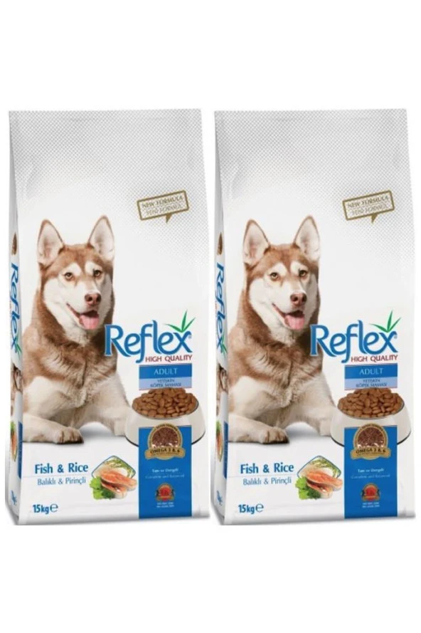 Reflex Dog Food Balıklı & Pirinçli Yetişkin Köpek Maması 15 Kg 2 Adet ürün görseli 1