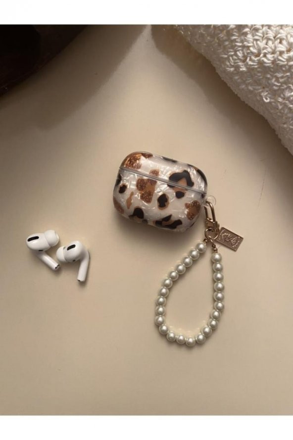 Airpods Pro Kılıf Kulaklık Kılıfı Leopar Desenli Kopçalı Korumalı Kılıf ürün görseli 1