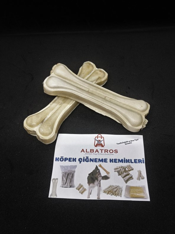 12 Cm 2 Adet 50-60gr Köpek Çiğneme Kemiği ,Diş ve Ağız Temizleme,Oyun Kemiği,Pres Kemik ürün görseli 1