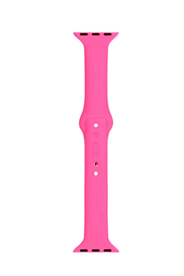 Apple Watch Seri 1 2 3 Için 38 Mm Slim Silikon Kordon Kayış Fuşya ürün görseli 1
