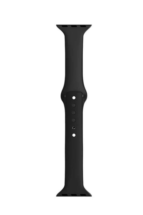 Apple Watch Seri 4 5 6 Için 40 Mm Slim Silikon Kordon Siyah ürün görseli 1
