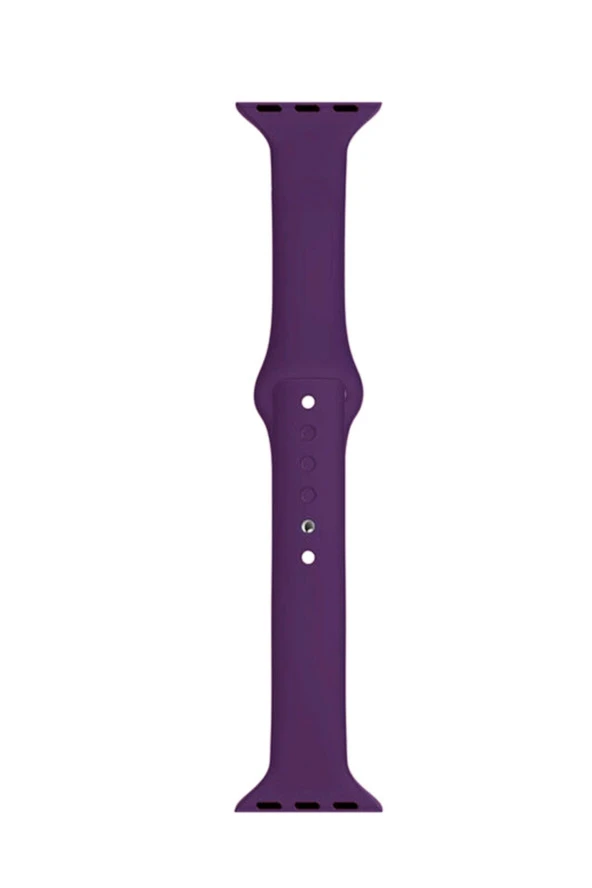 Apple Watch Seri 1 2 3 Için 38 Mm Slim Silikon Kordon Kayış Mor ürün görseli 1