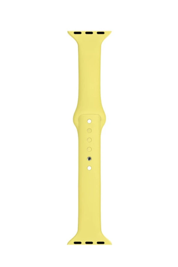 Apple Watch Seri 1 2 3 Için 38 Mm Slim Silikon Kordon Kayış Sarı ürün görseli 1