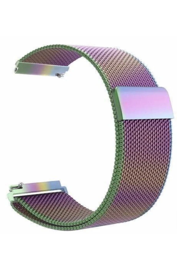 Samsung Galaxy Watch 4 40 mm R860 Uyumlu Metal Milanese Kordon Gökkuşağı ürün görseli 1