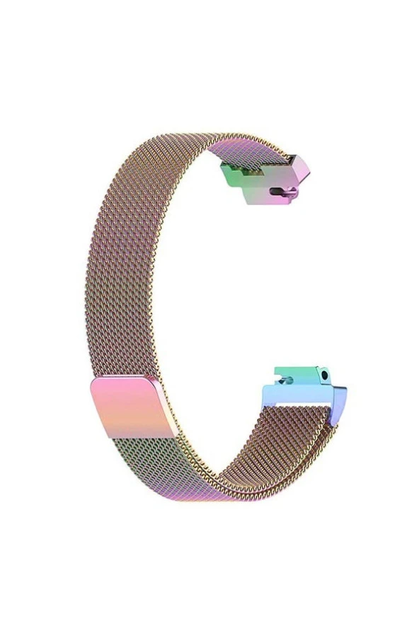 Fitbit Inspire - Inspire Hr Için Metal Milanese Kordon Gökkuşağı ürün görseli 1