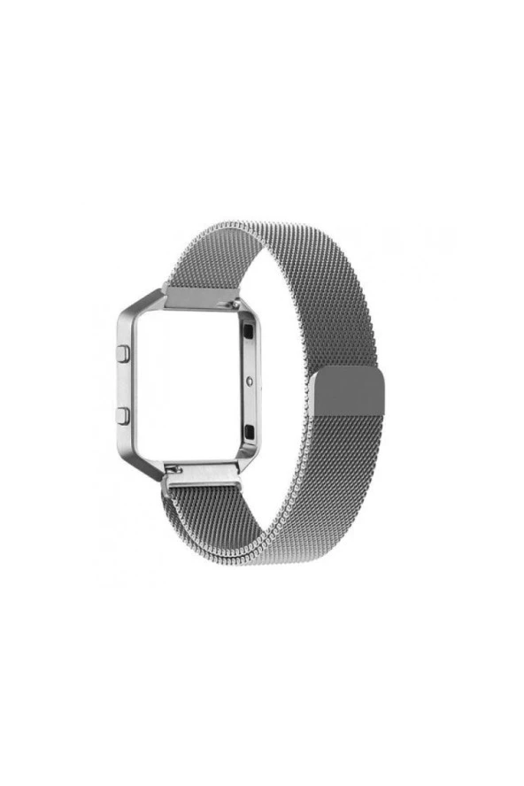 Fitbit Blaze Uyumlu Metal Mıknatıslı Milanese Kordon Gümüş ürün görseli 1