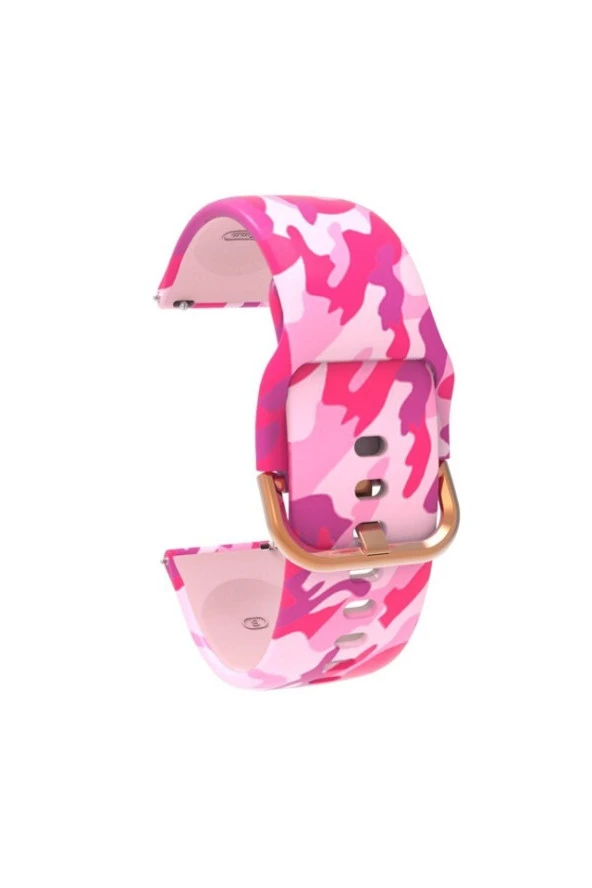 Haylou Ls05 Için Desenli Silikon Kordon Pembe Kamuflaj ürün görseli 1