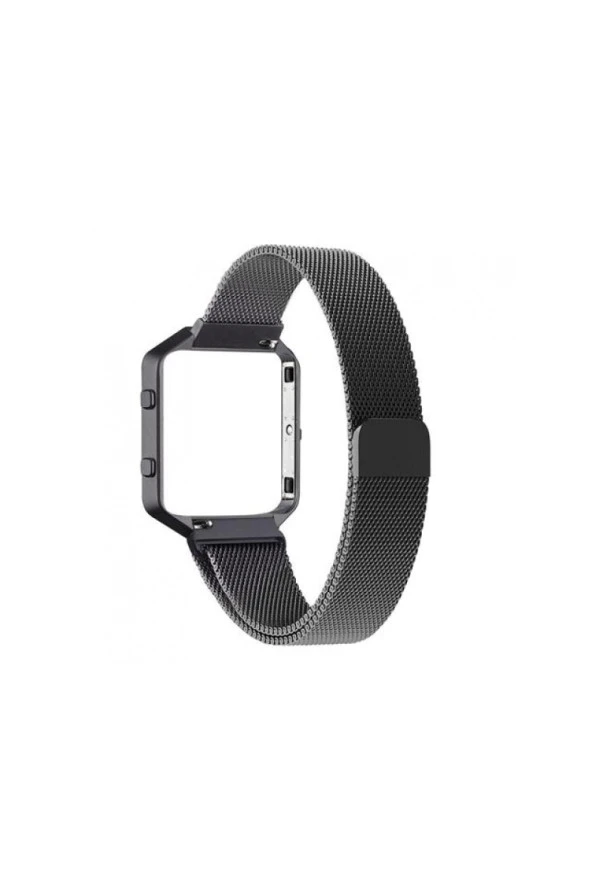 Fitbit Blaze Için Metal Mıknatıslı Milanese Kordon Siyah ürün görseli 1