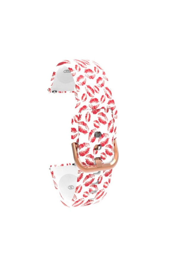 Amazfit Gts - Gts 2 - 2e - 2 Mini   Uyumlu  Desenli Silikon Kordon Kiss ürün görseli 1