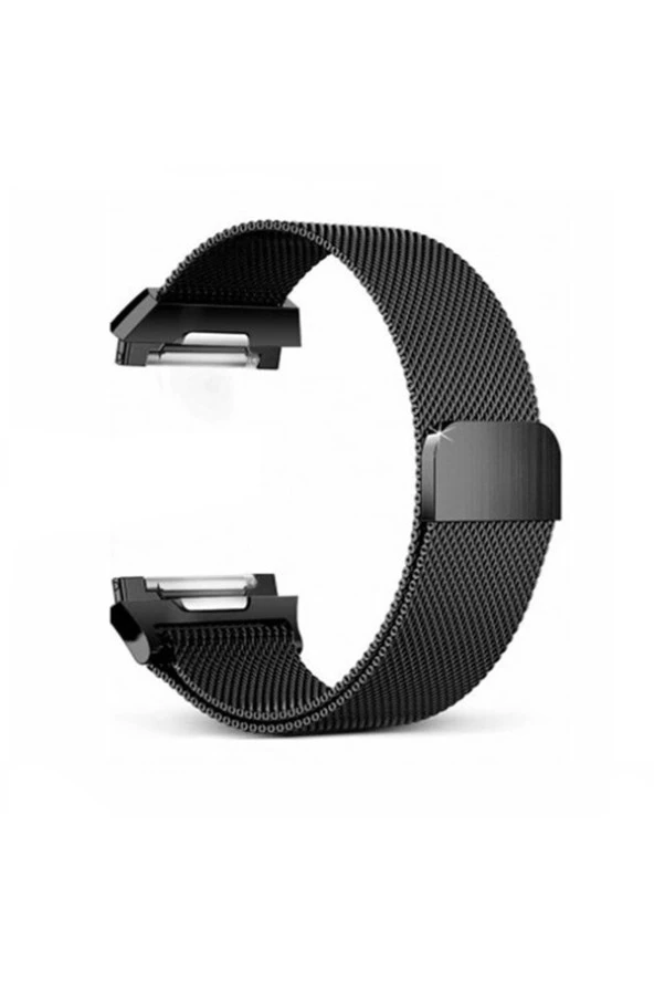 Fitbit Ionic  Uyumlu   Için Metal Mıknatıslı Kordon Siyah ürün görseli 1