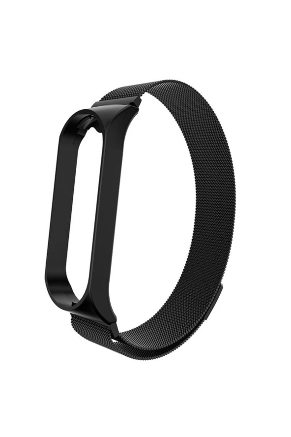 Mi Band 5-6 Için Metal Milanese Kordon Siyah ürün görseli 1
